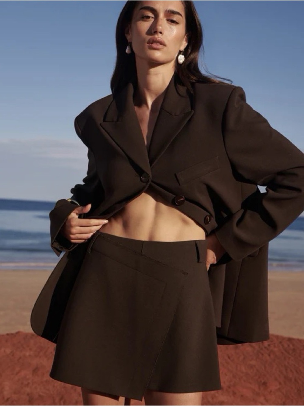Dissh Julie Tailored Skort with Asymmetric Detail